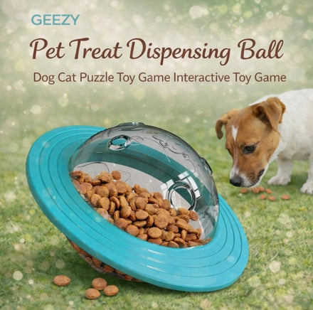 GEEZY Pet Treat Dispensing Ball Dog Cat Puzzle Toy Game Interactive Toy Game